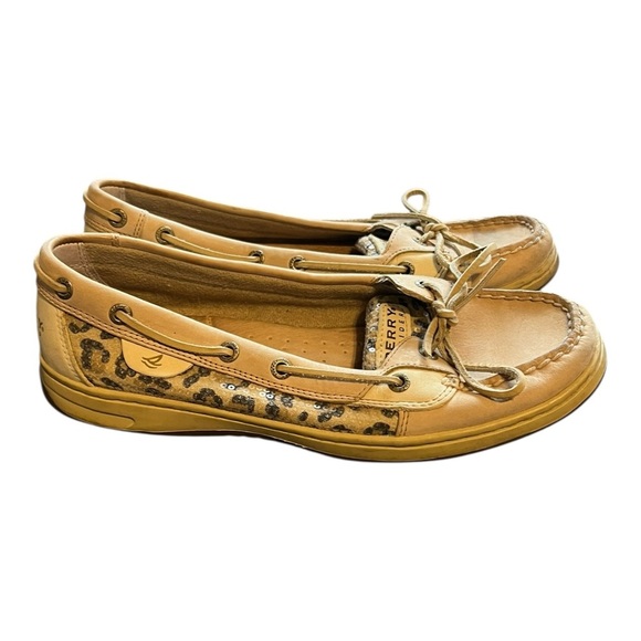 Sperry Top-Sider Leopard Print Boat Shoes – Size 10 - Picture 1 of 10
